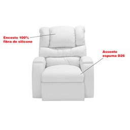 Poltrona Imperial Zero Wall Reclinável Corano:branco 036 - 4