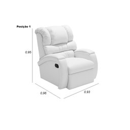 Poltrona Imperial Zero Wall Reclinável Corano:branco 036 - 6