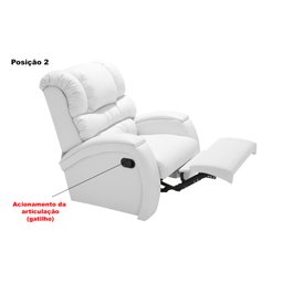 Poltrona Imperial Zero Wall Reclinável Corano:branco 036 - 3