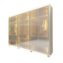 Ver imagem 1 de Guarda Roupa 6 Portas Casal Reflecta Led Imperatriz Off White - Gelius