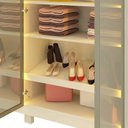 Ver imagem 7 de Guarda Roupa 6 Portas Casal Reflecta Led Imperatriz Off White - Gelius