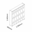 Ver imagem 2 de Guarda Roupa 6 Portas Casal Reflecta Led Imperatriz Off White - Gelius