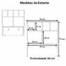 Estante Nicho Organizador de Brinquedos Infantil em Mdf Plancasa:cinza Cristal - 6