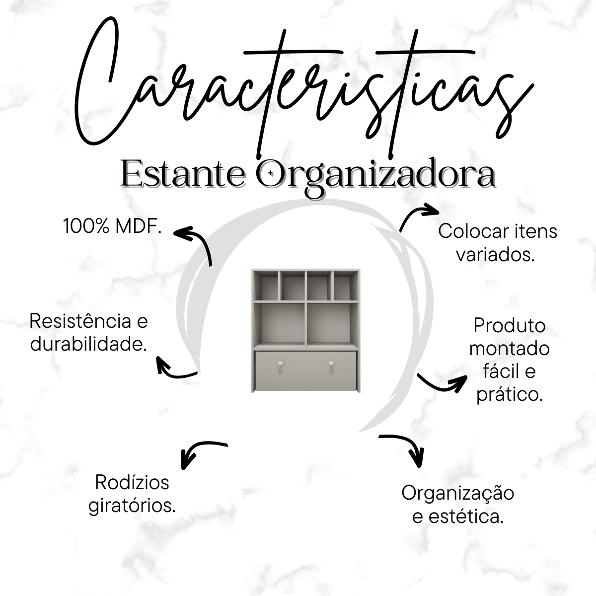 Estante Nicho Organizador de Brinquedos Infantil em Mdf Plancasa:cinza Cristal - 9