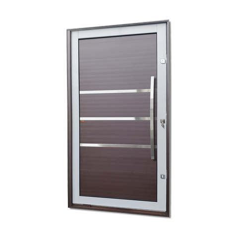 Porta Pivotante Alumínio Lamb.Evolution c/Pux.D.Elite Mix Corten 240x150 Brimak