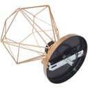 Ver imagem 5 de 2 Lustre Teto Plafon + 2 Lâmpada LED St64 Industrial Aramado Diamante Retrô Vintage Cobre Rose