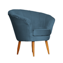 Ver imagem 2 de Poltrona Cadeira Decorativa Pétala - Veludo Azul Marinho