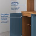 Ver imagem 7 de Cozinha Compacta Planejada 6 Peças 2 Paneleiros 2 Aéreos 2 Balcões Soho CabeCasa MadeiraOriginals Azul/Freijó