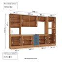 Ver imagem 5 de Cozinha Compacta Planejada 6 Peças 2 Paneleiros 2 Aéreos 2 Balcões Soho CabeCasa MadeiraOriginals Azul/Freijó