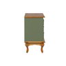 Mesa de Cabeceira Luis Xv 3 Gavetas - Verde-militar - 5