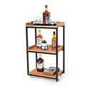 Ver imagem 4 de Carrinho Aparador Bar Café Madeira Maciça Industrial