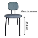 Ver imagem 6 de Cadeira de Escritório Secretária Curvada Anatômica, Base Palito 7/8, Tecido Jserrano Cor Cinza/preto