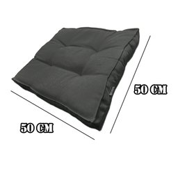 Almofada Futon Decoração 50x50 Cm Vários Modelos Cinza Escuro - 4