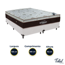 Ver imagem 3 de Cama Box Bipartido Casal Branco e Colchão Sleep King Molas Ensacadas Ortobom