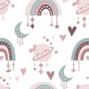 Ver imagem 3 de Papel de Parede Autocolante Infantil Boho - 10m