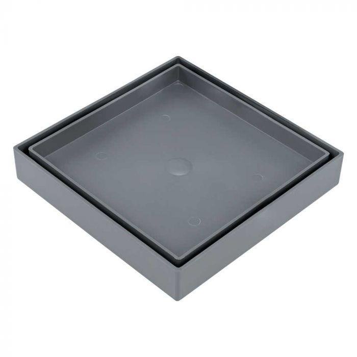 Ralo Oculto 15x15 Invisível Seca Piso Porcelanato Cinza Pvc - 1