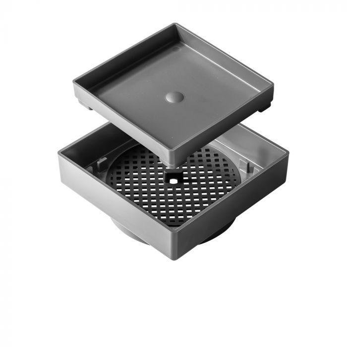 Ralo Oculto 15x15 Invisível Seca Piso Porcelanato Cinza Pvc - 3