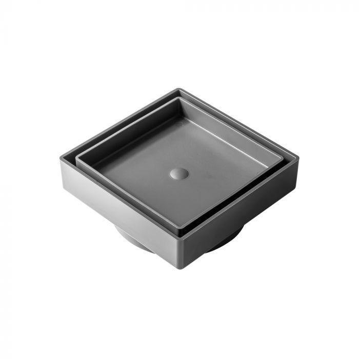 Ralo Oculto 15x15 Invisível Seca Piso Porcelanato Cinza Pvc - 2
