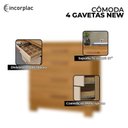 Ver imagem 3 de Cômoda 4 Gavetas New Carvalho Americano Tx -incorplac