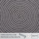 Ver imagem 6 de 1 Cadeira Noronha Aluminio Micro Pintura Preta, Tr. Telinha Corda Nautica Grafite, Estofado - Cinza