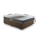 Ver imagem 3 de Base Box Baú 138x188 Linho  com Colchão Dual Firm Espuma Ecoflex