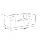 Ver imagem 4 de Sofá 2 Lugares para Sala Living Modular 176cm Lancaster F04 Bouclê Branco - Lyam Decor