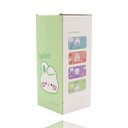 Ver imagem 2 de Garrafa Infantil Amarela Coelho 520ml com Alça Canudo Anti Vazamento e Adesivos Bichinhos