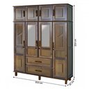 Ver imagem 4 de Guarda-roupa Casal Campo Grande 8 Portas 2 Gavetas com Espelho Imbuia - Rodmoveis