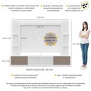 Ver imagem 3 de Estante com Suporte TV 65" e 2 portas Oslo Multimóveis V3386