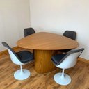 Ver imagem 4 de Mesa de Jantar Orgânica 120x123cm Tampo Freijó Base Freijó Personal Decor Marrom