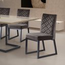 Ver imagem 1 de Kit 2 Cadeiras Estofadas Pés Metálicos Paris Mais Decor
