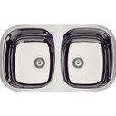 Ver imagem 1 de Cuba de Embutir Isis Tramontina em Aço Inox Alto Brilho 72x40 Cm com 2 Cubas Aço Inox
