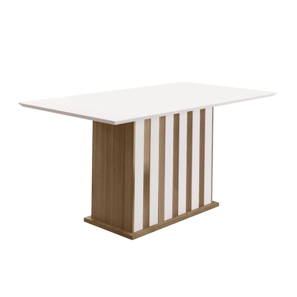 Mesa de Jantar 6 Lugares Osaka Carvalho Off-White | MadeiraMadeira