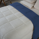 Ver imagem 2 de Coberdrom Cobertor Casal Queen Soft e Sherpa de Carneiro Dupla Face Macio: Azul Marinho