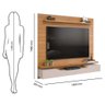 Painel Para Tv Levi cor Carvalho Nobre/griz - 2