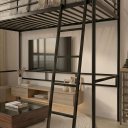 Ver imagem 3 de Beliche Suspenso de Ferro Casal Nick:Preto