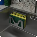 Ver imagem 1 de Porta Esponja de Pia Inox com Ventosa Suporte Bucha Elg