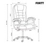Cadeira de Escritório Presidente Base Cromada com Rodinha Fortt Sevilha Preta - Cpf04-p - 3