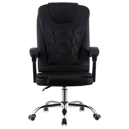 Cadeira de Escritório Presidente Base Cromada com Rodinha Fortt Sevilha Preta - Cpf04-p - 1 Cadeira de Escritório Presidente Base Cromada com Rodinha Fortt Sevilha Preta - Cpf04-p - 1