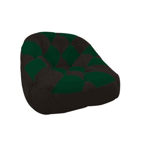 Poltrona Paloma Escritório Sala Pé Plástico Suede Marrom e Suede Verde - Dominic Decor