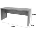 Ver imagem 3 de Mesa para Escritório Escrivaninha 163 Cm Nogal