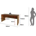 Ver imagem 4 de Mesa para Escritório Escrivaninha 163 Cm Nogal