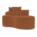 Ver imagem 1 de Kit 02 Sofás Orgânicos Living Bob 145cm 02 Lugares com 02 Almofadas Bouclê Terracota - Desk