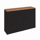 Ver imagem 6 de Armário Médio para Escritório 1,60 m com 4 Portas, Chave e 3 Prateleiras F5 Office Cor:Nogal com