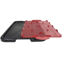 4 Sanitários Canino Pet Dog Xixi 55x42x3 Banheiro Tapete Higiênico Lavável Cães Vermelho Dinodog XIX - 5