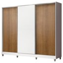 Ver imagem 1 de Guarda Roupa Casal MDF Zurique 3 Portas Branco Rustic Madesa