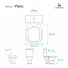 Assento Sanitário Poliester Viseu Preto para vaso Luzarte Estrela - 1