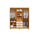 Ver imagem 4 de Guarda Roupa com Espelho New Fusion Casal 6 Portas e 3 Gavetas - Cinamomo Off White - Albatroz