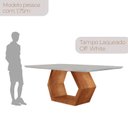 Ver imagem 6 de Conjunto para Sala de Jantar Mesa Sarah em Madeira Tampo 180cm com Vidro e 6 Cadeiras Roma Marrom/Ca
