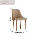 Ver imagem 5 de Conjunto para Sala de Jantar Mesa Sarah em Madeira Tampo 180cm com Vidro e 6 Cadeiras Roma Marrom/Ca